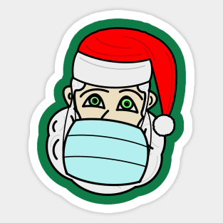 Santa Claus with a face mask Sticker